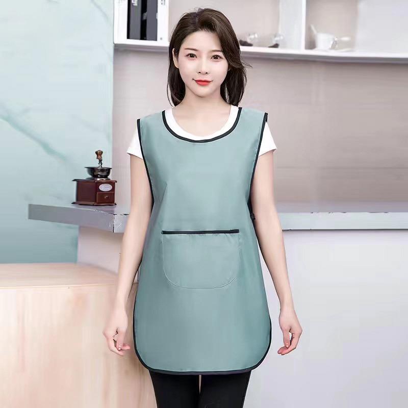 Waterproof Stain-Resistant Apron Nylon Vest Style Anti Dirty Kitchen Aprons Multipurpose Breathable Coffee House Uniform