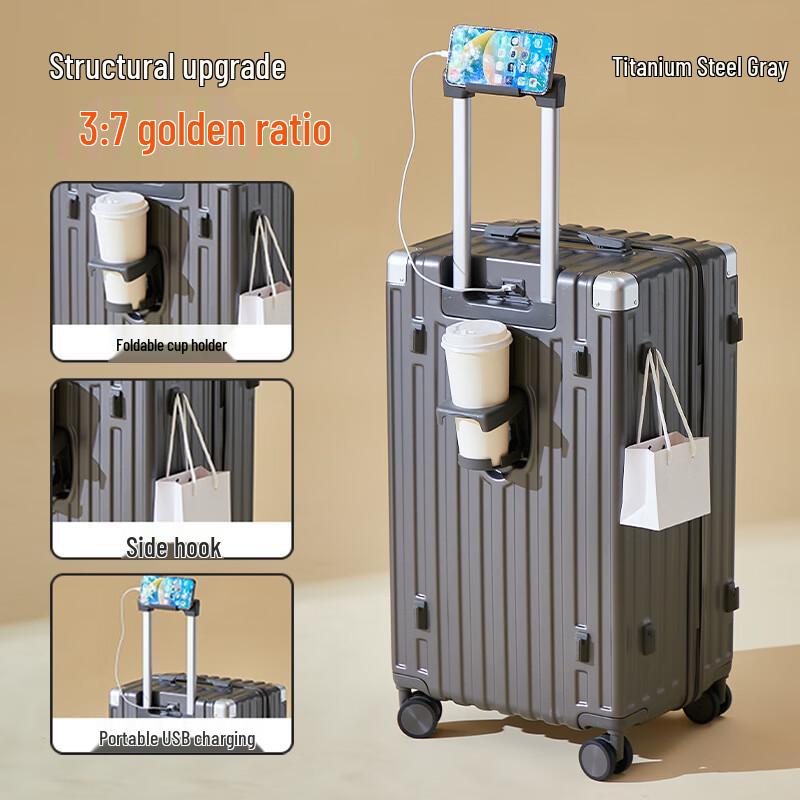 OEING Durable Large Capacity Trolley Luggage 28 inch