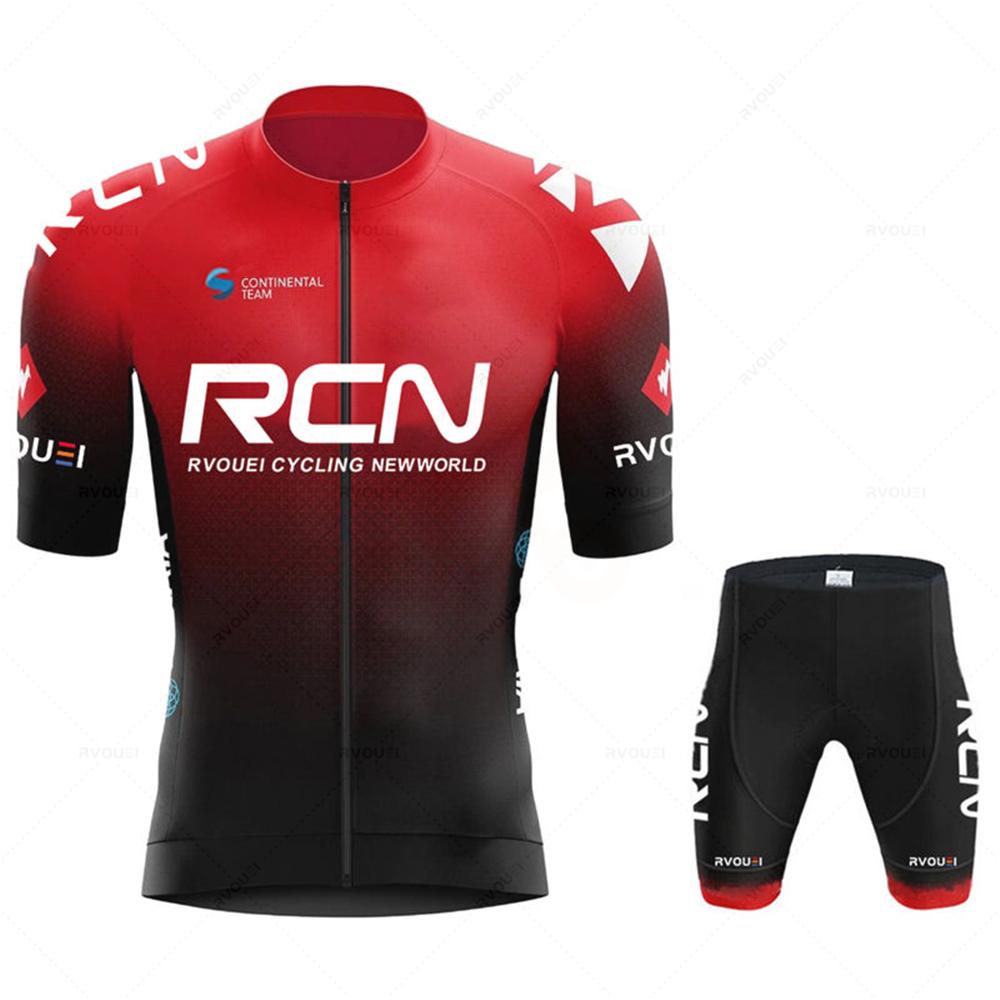 Set da ciclismo verde fluorescente Rcn Uniforme da mountain bike Maglia da ciclismo da uomo estiva Set Maglie da bici da strada Abbigliamento da bicicletta MTB