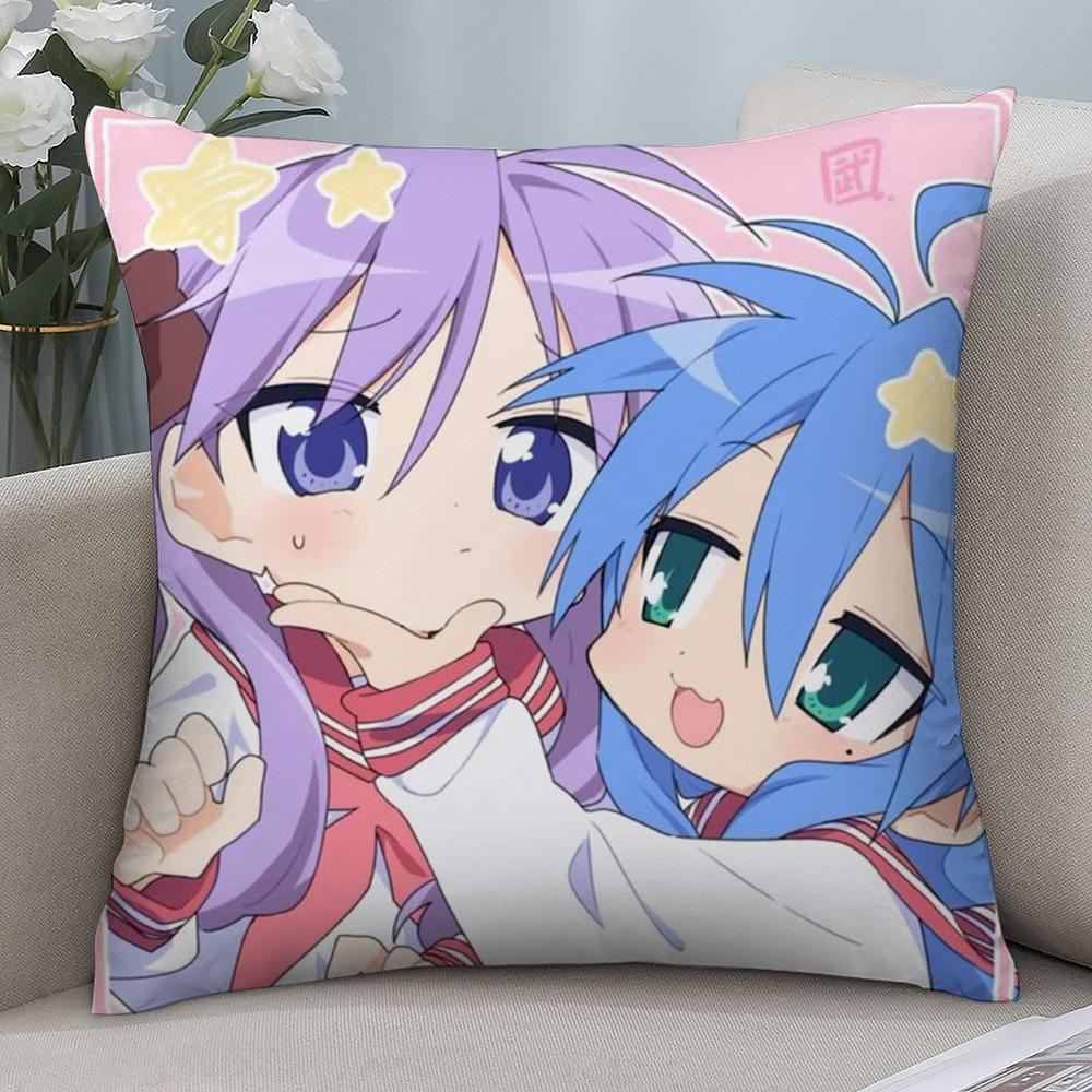 Heißer Lucky Star Kissenbezug Kurzplüsch Sofa Dekorativ Geschenk Zuhause Doppelseitiger Druck Kissen