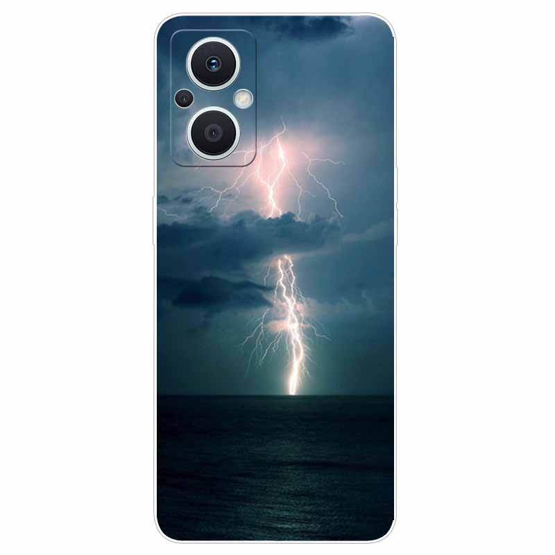 Soft Case for Reno8 Lite Cover Print TPU Silicone Clear Funda Cases for OPPO Reno 8 Lite 5G Case Reno8Lite Slim Landscape Cat