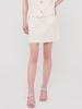 SISTERHOOD Tweed A-Line Mini Skirt - Ivory