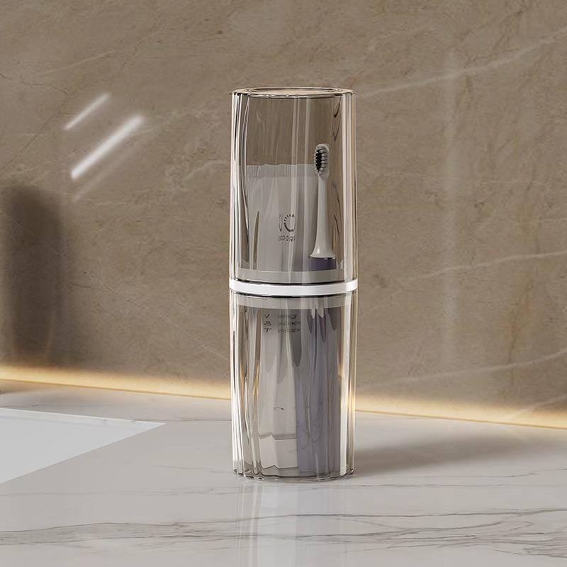 

Дорожный стаканчик для полоскания ртаПортативный прозрачный набор туалетных принадлежностей, стаканчик для полоскания, бокс для хранения электрической зубной щетки Translucent grey