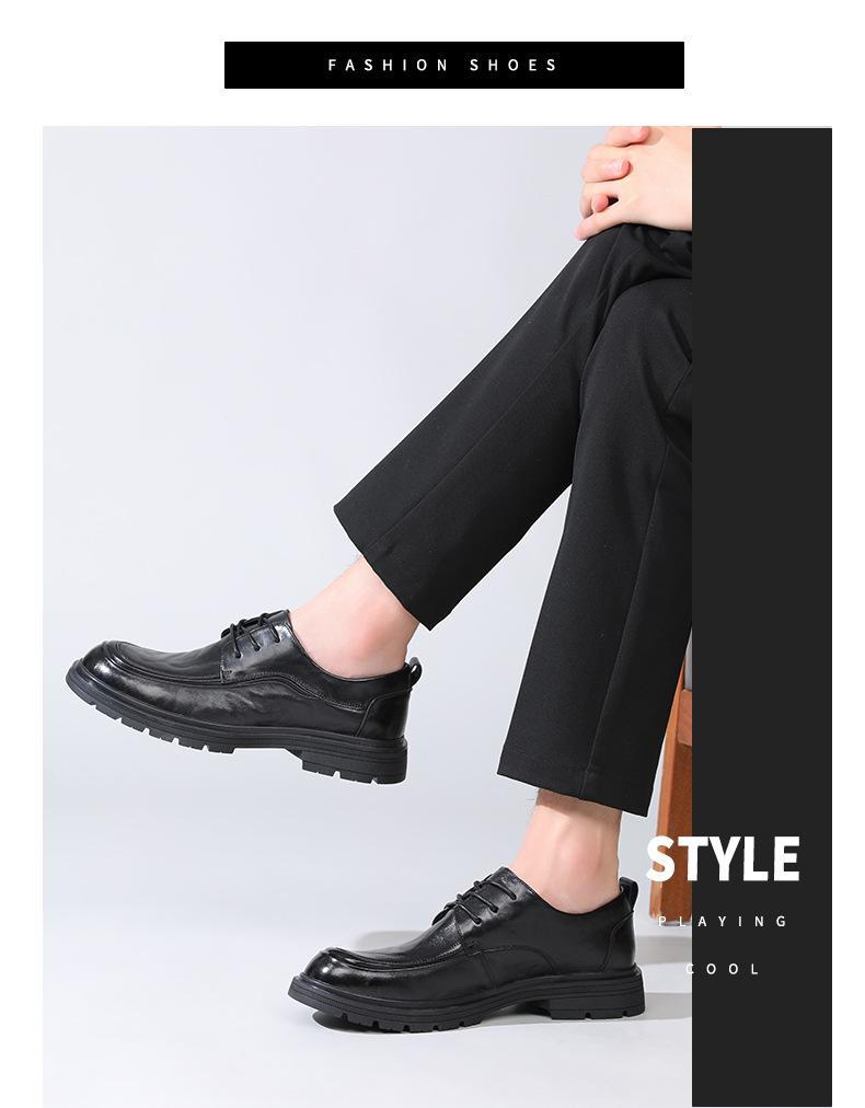 2025 Men's Autumn Comfortable Durable Cowhide Leather Shoes - British Business Casual & Formal Style