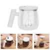 Glass Electric Automatic Stirring Mug 400ml with Lid and Handle for Coffee Milk Powder Mixing Portable Drink Mixer