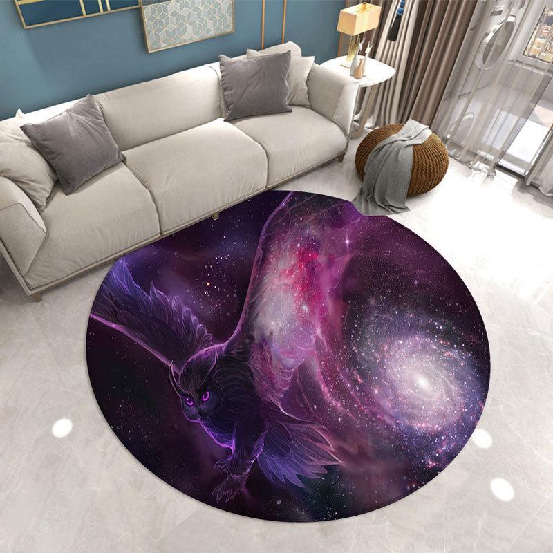 Star universe round carpet living room bedroom room stepping carpet romantic star soft carpet