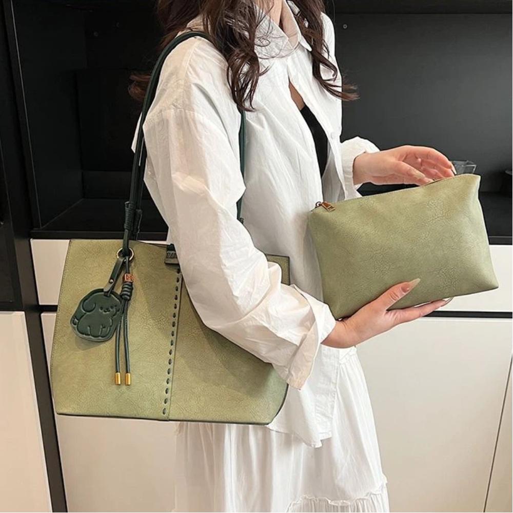 High-end Exquisite Niche Bag Women's Fashionable Versatile Female Portable Shoulder Bag Simple Soft Ladies Tote Bag