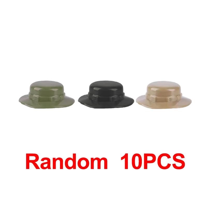 MOC Figure Soldato Città Casco Blocchi da Costruzione Accessori Cappellino da Baseball Sci Cappello da Strega Cowboy Ufficiale USA Bandito Mattoncino Giocattolo Regalo J022