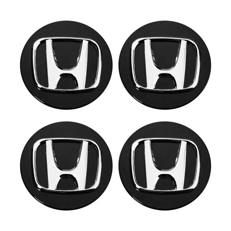 4PCS 58MM/69MM H Car Badge Wheel Center Cover Stickers Hub Caps Decal for Honda Accord Elysion CR-Z Odyssey SPIRIOR CRV
