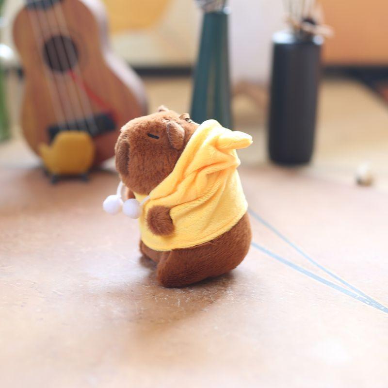 Sweet And Playful Capybara Plush Keychain With Premium Short Plush Fabric