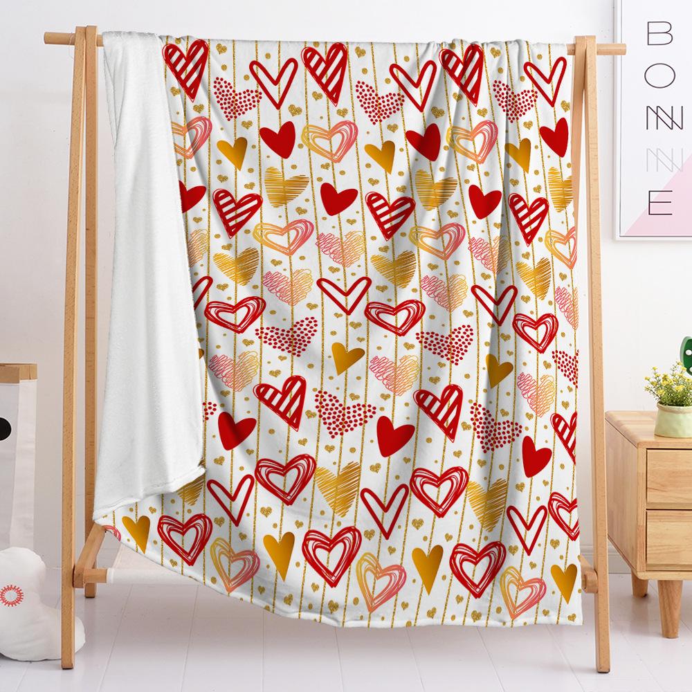 Valentine'S Day Blanket Love Flannel Blanket Autumn Spring Autumn European And American Sizes