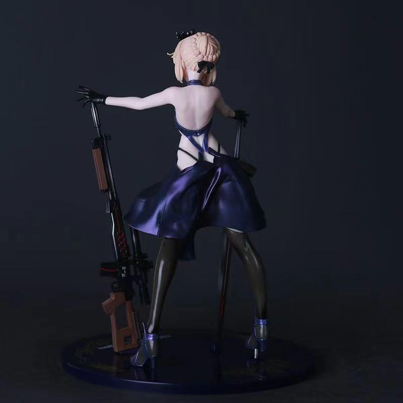 Black Saber Alter Artoria Pendragon Fate Grand Order Anime Collectible Figure With Gun Sword Desktop Decoration For Anime Fans
