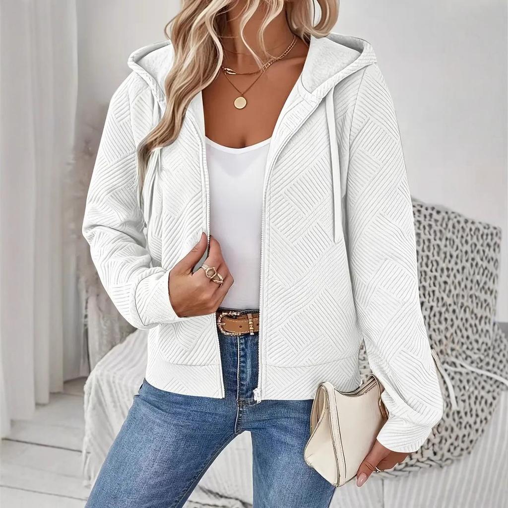 Herbst und Winter Neue Grenzüberschreitende Damenmode Reißverschluss Kapuze Locker Lässig Damen Kapuzenpullover Aus Europa und Amerika