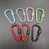 1Pc Outdoor Sports Multi Color Aluminium Alloy Safety Buckle Keychain with Lock Camping Hiking Climbing Button D-shape Carabiner