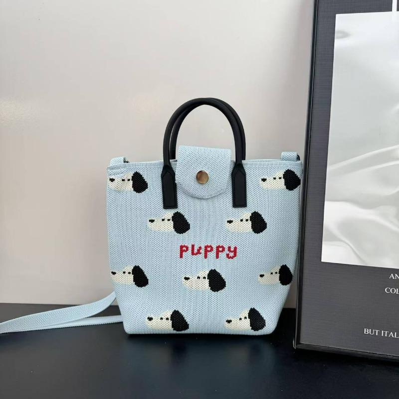 Premium new cute cartoon knitted mobile phone bag adjustable messenger handbag niche versatile dopamine bag