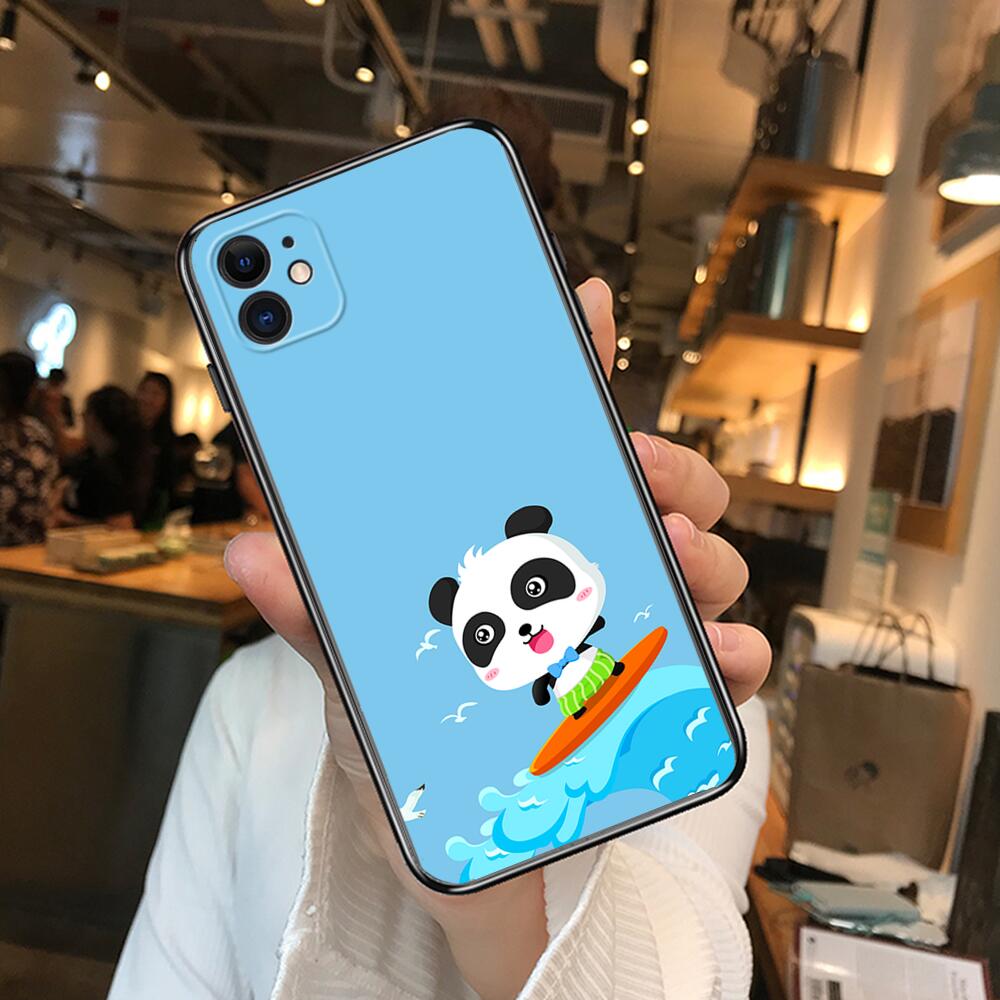 Super Cute Panda Phone Cases For Iphone 13 Pro Max Case 12 11 Pro Max 8 PLUS 7PLUS 6S XR X XS 6 Mini Se Mobile Cell