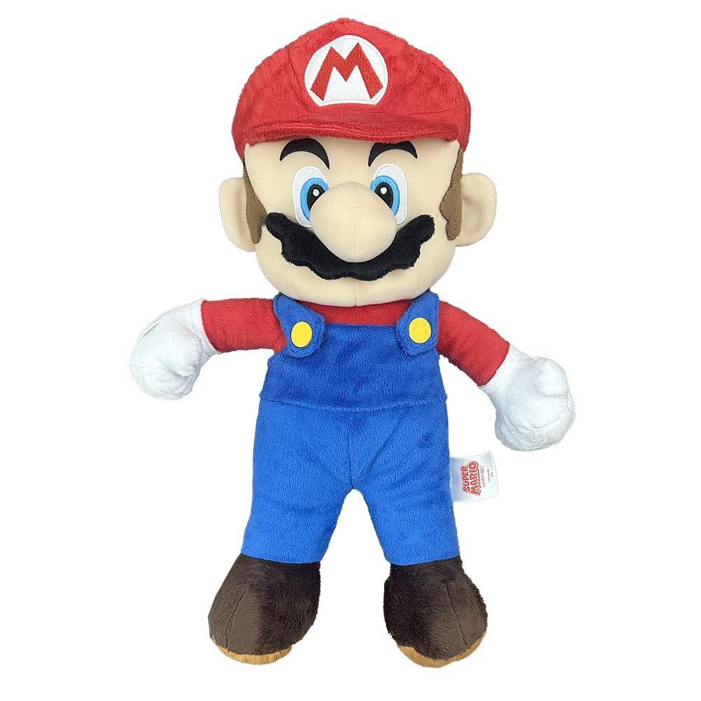 Super Mario Extra Large Plush Toy with Toy Diamond, Approx. 45cm (Red)