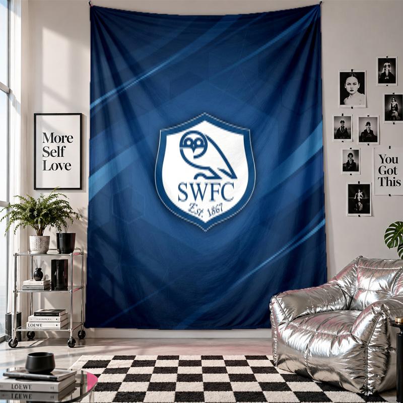 Sheffield Wednesday Wandteppich Heimdekoration Wandbehang Tuch für Schlafzimmer Wohnzimmer Hintergrund