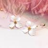 2Pcs Women Earrings Flower Shape Anti Rust Alloy Ear Studs Earrings Jewelry for Party