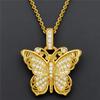 Cute Female Butterfly Pendant Necklace Vintage Silver Color Wedding  For Women