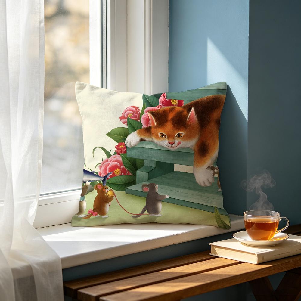Cute NNyang Songied Cushion Cover Cushion Cover Set Pcs x x x Pillowcase Decorative Sofa Home Decor