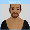 Lebensechte Onkel-Maske mit Schnurrbart aus Latex für lustige Halloween-Partydekorationen und Kostüme