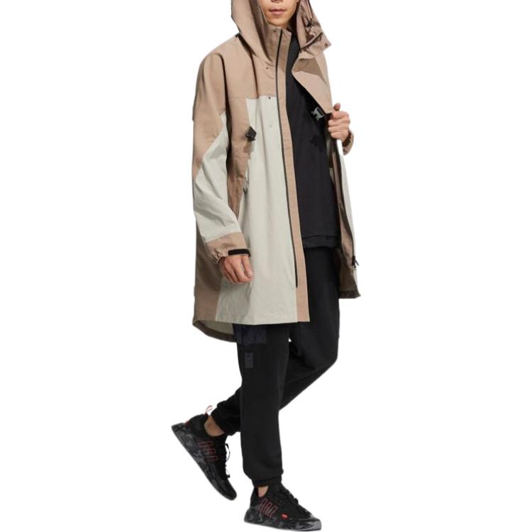 Adidas Originals Jackets Men's Khaki Brown Hooded Moderate Other HE6623-