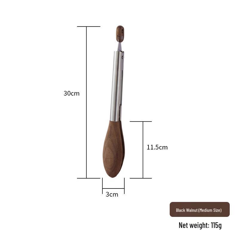 

Yipan Wooden Handle Stainless Steel Food Tongs