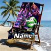 Custom Name Personalized Ghostbusters Print Beach Towel, for Trip Camping Beach Party Home Decor, Birthday Gift for Family & Friends