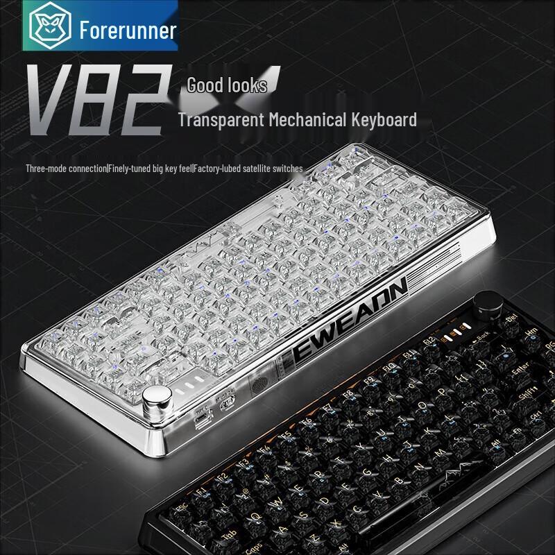 

EWEADN V82 Прозора механічна клавіатура з потрійним режимом