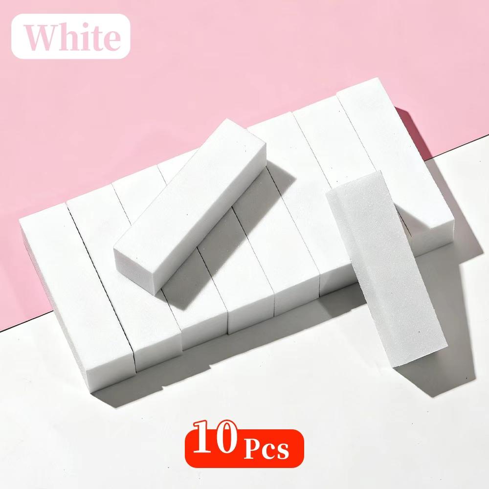 5/10Pcs Buffer Block Set Sponge Nail Files Manicure Pedicure Care Nail Art Buffing Sanding Polishing White Sponge Nail Tools
