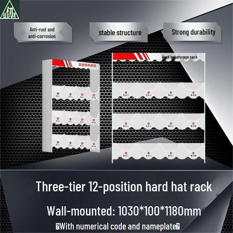 Reinforced Safety Helmet Storage & Display Rack