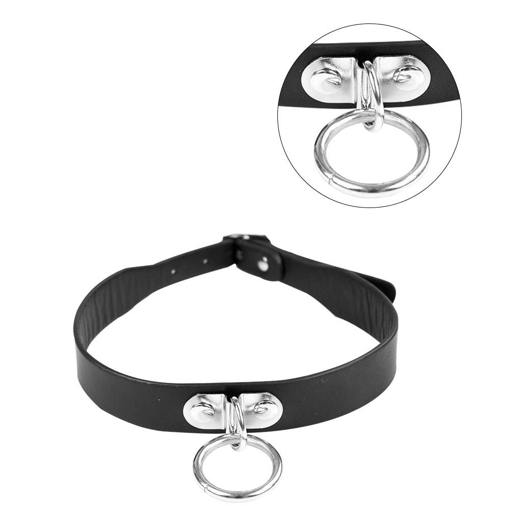 Leather Collar Fashion Foreplay Women PU Leather Necklace Adjustable Choker Adults Toy