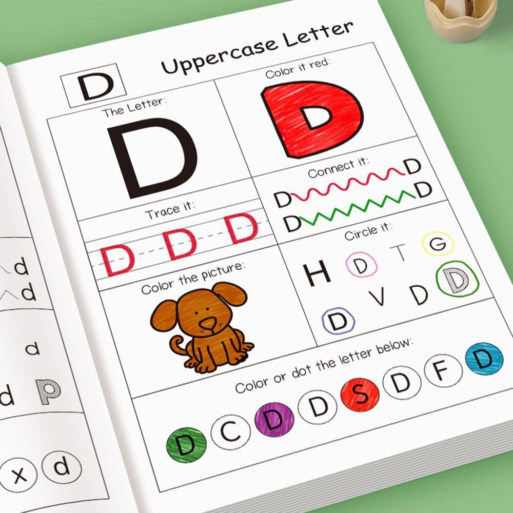 32/48 Pages A-Z Letter Training Book Colored Tracing And Coloring Alphabet Workbook English Letter Practice Book Children