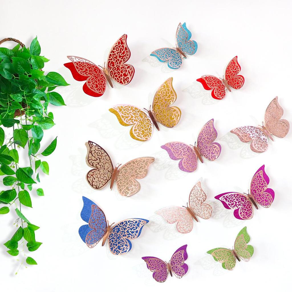 3D Butterfly Party Decorations: Spring Theme Stickers for Kids' Birthdays & Weddings