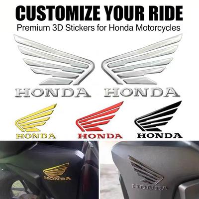 AAFX1 Motorcycle 3D Stereoscopic Soft Stickers for Personalized Modification Decoration Accessories Wings Decor Car Emblem