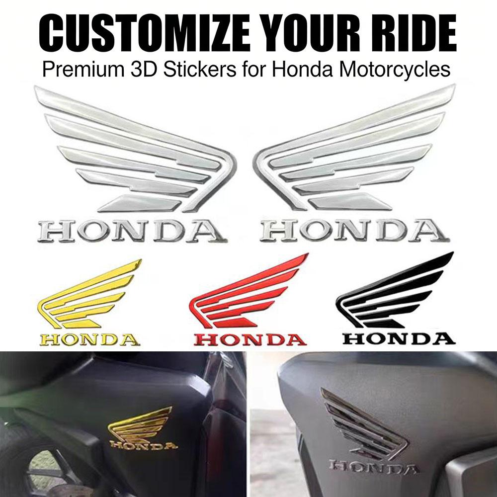 CKU5 Motorcycle 3D Stereoscopic Soft Stickers for Honda Personalized Modification Decoration Accessories Wings Decor Car Emblem