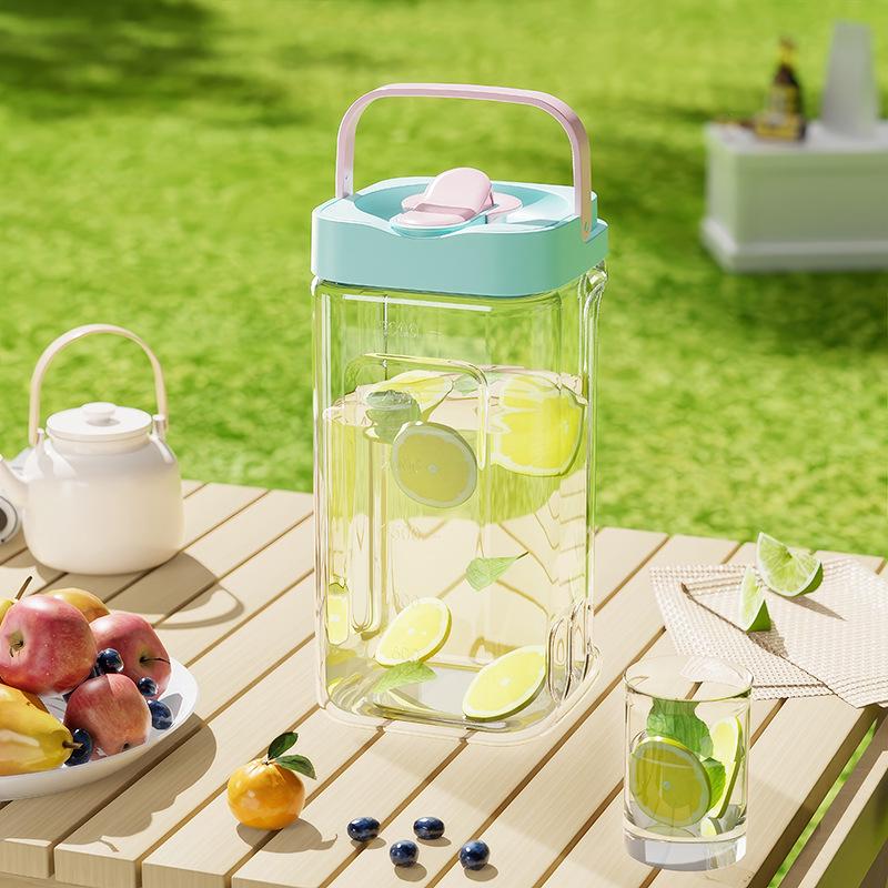 Large Capacity Household Cold Water Kettle with Faucet for Outdoor Use - Ideal for Fruit Tea, Cold Brew & Beverages