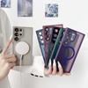 Translucent Lens Protect Shockproof Case For Samsung S25 S24 S23 FE S22 Ultra Plus A56 A36 A26 A16 06 For Magsafe Magnetic Cover