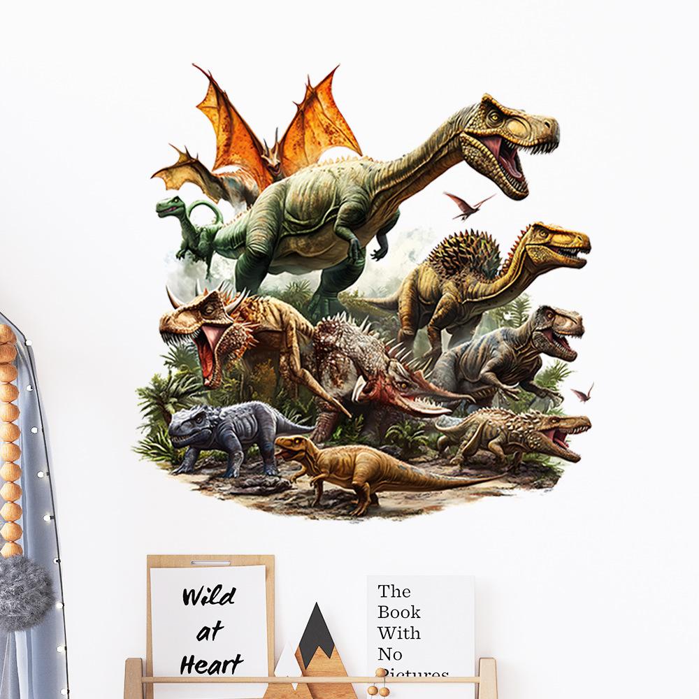 Creative Jurassic Dinosaur Wall Sticker Graffiti Decor for Kids Room Living Room Home Art