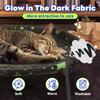 Elevated Cat Bed, Glow-in-The-Dark Fabric Cat Hammock Bed for Large Indoor Cats, Machine Washable & Breathable Cover, Tool Free Easy Assembly, Up To