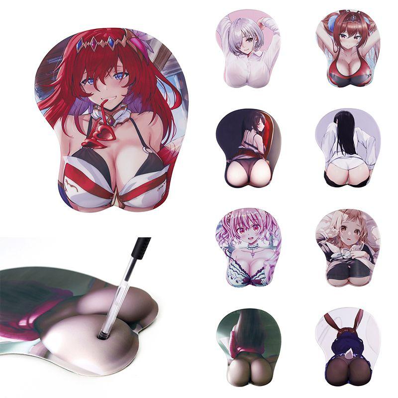 Soft And Ergonomic Two-dimensional Mouse Pad With 3d Chest Anime Design For Comfort