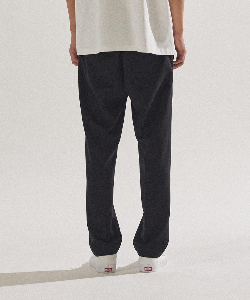 PALAP Unisex Essential Tapered Elastic Waist Slacks Pants_Pl24F7Pt013_Bk