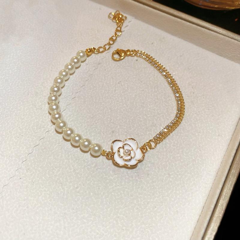 Элегантный браслет-подвеска со стразами в корейском стиле для женщин - Универсальное и роскошное украшение для рук