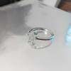 New Four-Leaf Clover Open-Band Ring for Women Light Luxury Fashion Ring
