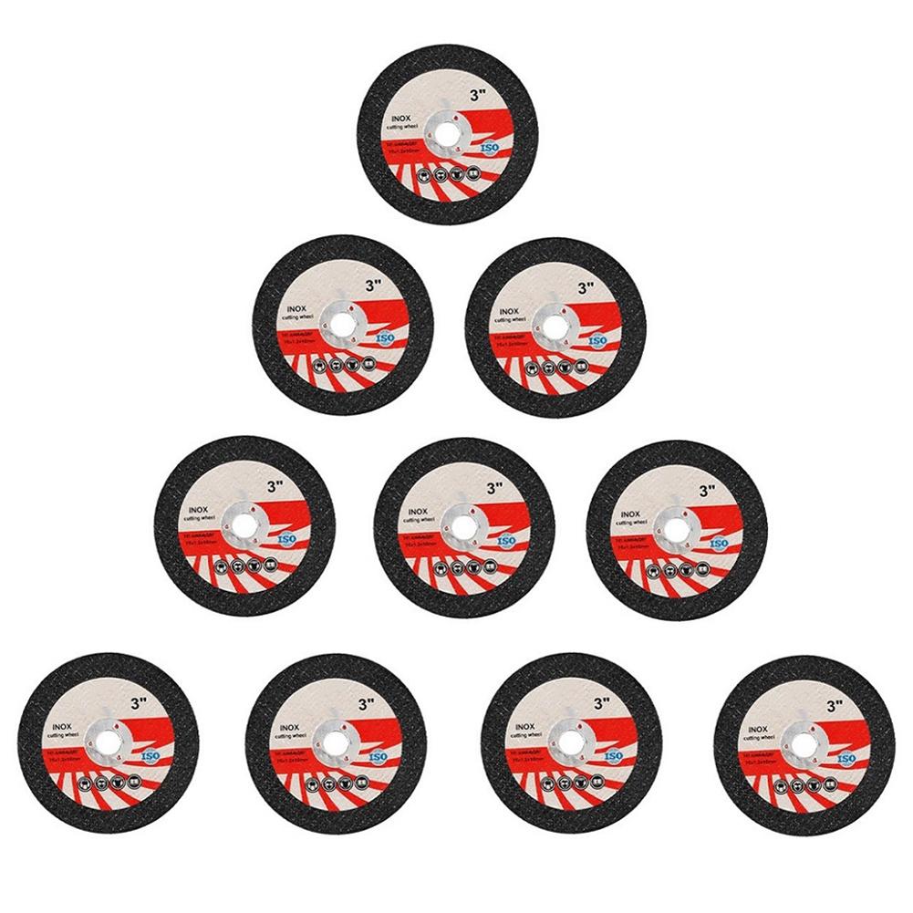 10pcs 75mm Resin Cutting Disc Set Corundum And Zirconium Grinding Wheels For Metal And Stainless Steel For Angle Grinder