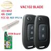 433Mhz 4A Chip Remote Control Car Key Original PCB FCCID:N5F-PFK1A For Renault Logan Duster Sandero Oroch IC:3248A-RFK1A