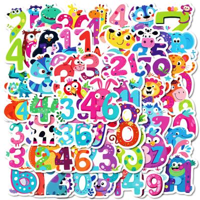 50 New Products Animal Series Puzzle Stationery Stickers Digital Stickers Cartoon Waterproof Decorative Helmet Water Cup