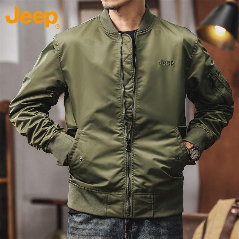 Jeep Men's Autumn/Winter Utility Baseball Collar Jacket