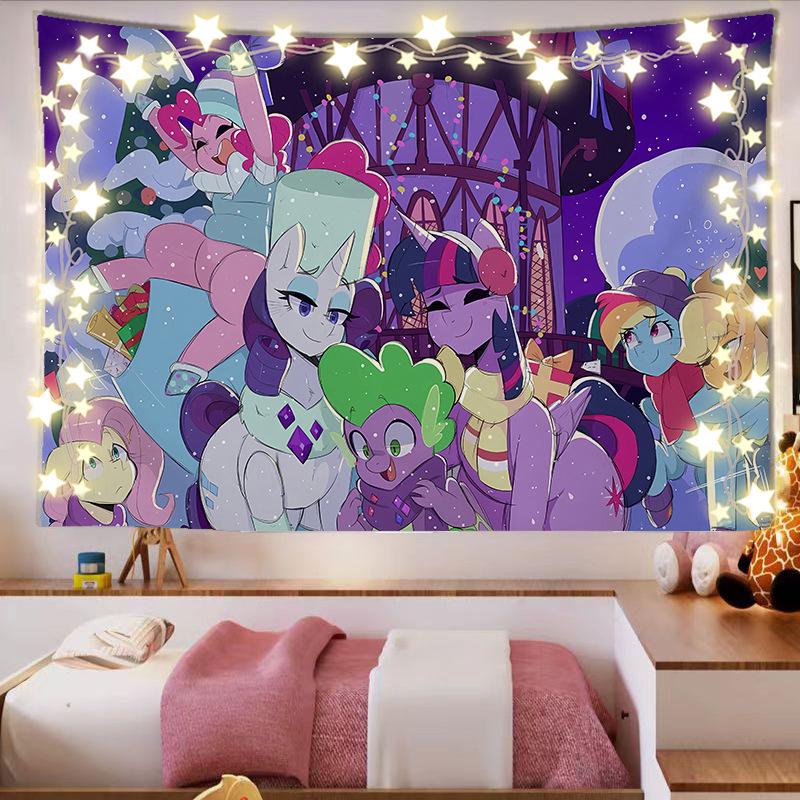 My Little Pony Tapestry - Cute Girls' Room Dorm Decor Wall Hanging Backdrop.